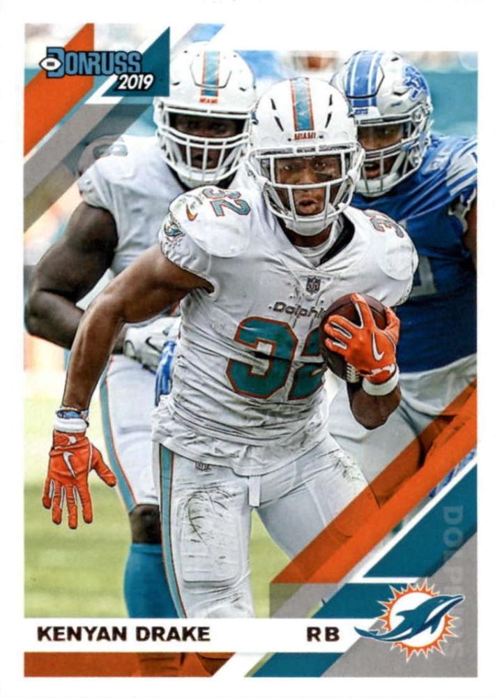#147 Kenyan Drake - Miami Dolphins - 2019 Donruss Football