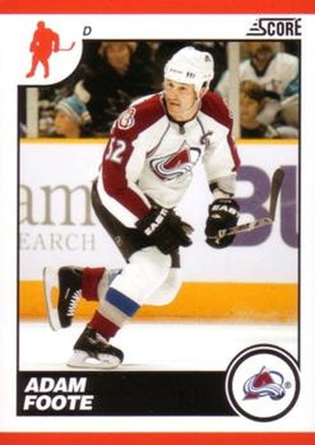 #147 Adam Foote - Colorado Avalanche - 2010-11 Score Hockey