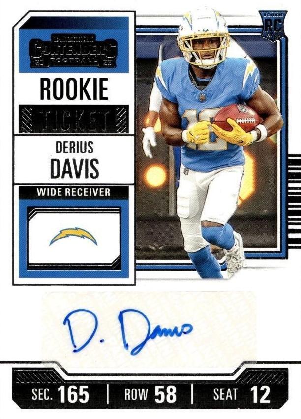 #147 Derius Davis - Los Angeles Chargers - 2023 Panini Contenders Football