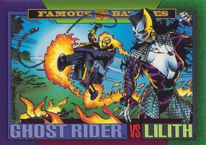 #147 Ghost Rider / Lilith - 1993 SkyBox Marvel Universe