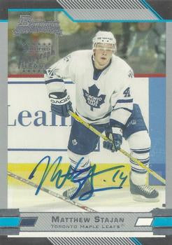 #147 Matt Stajan - Toronto Maple Leafs - 2003-04 Bowman Draft Picks and Prospects Hockey