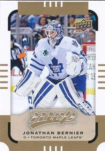 #147 Jonathan Bernier - Toronto Maple Leafs - 2015-16 Upper Deck MVP Hockey