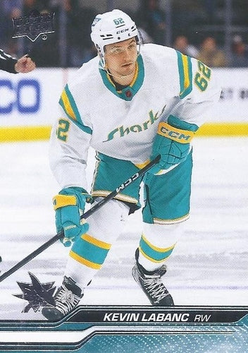 #147 Kevin Labanc - San Jose Sharks - 2023-24 Upper Deck Hockey
