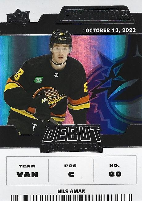 #147 Nils Aman - Vancouver Canucks - 2022-23 Upper Deck Credentials Hockey