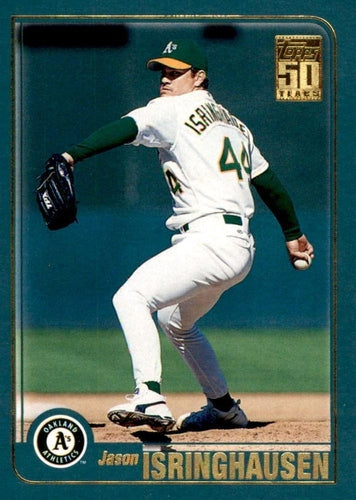 #147 Jason Isringhausen - Oakland Athletics - 2001 Topps Baseball