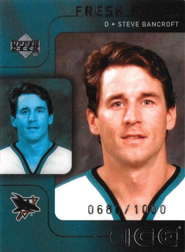 #148 Steve Bancroft - San Jose Sharks - 2001-02 Upper Deck Ice Hockey