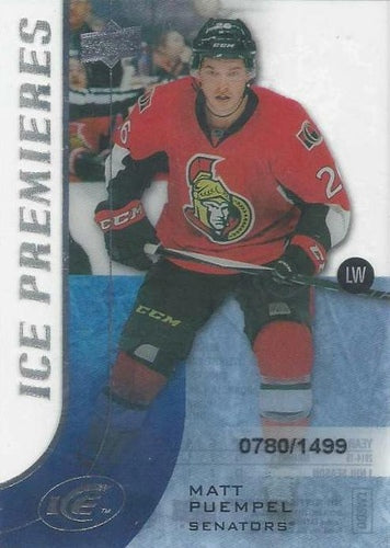 #148 - Matt Puempel - Ottawa Senators - 2015-16 Upper Deck Ice Hockey