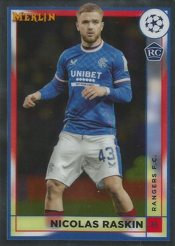 #148 Nicolas Raskin - Glasgow Rangers - 2022-23 Merlin Chrome UEFA Club Competitions Soccer