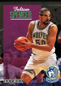 #148 Felton Spencer - Minnesota Timberwolves - 1992-93 SkyBox Basketball