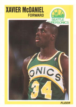 #148 Xavier McDaniel - Seattle SuperSonics - 1989-90 Fleer Basketball