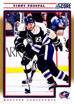 #148 Vinny Prospal - Columbus Blue Jackets - 2012-13 Score - Gold Rush Hockey