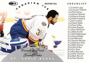 #148 Grant Fuhr - St. Louis Blues - 1996-97 Donruss Canadian Ice Hockey