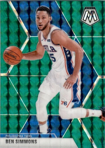 #149 Ben Simmons - Philadelphia 76ers - 2019-20 Panini Mosaic - Green Prizm Basketball
