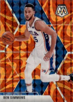 #149 Ben Simmons - Philadelphia 76ers - 2019-20 Panini Mosaic - Reactive Orange Basketball