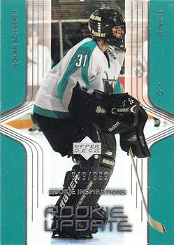#149 Nolan Schaefer - San Jose Sharks - 2003-04 Upper Deck Rookie Update Hockey