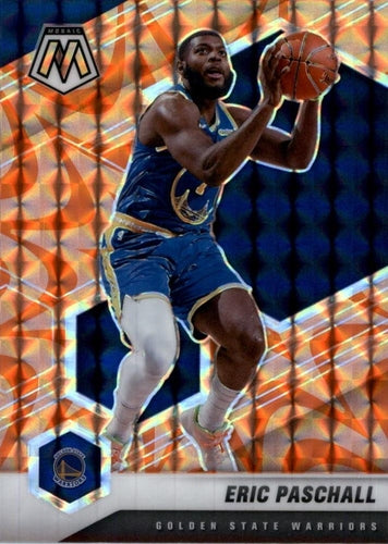 #149 Eric Paschall - Golden State Warriors - 2020-21 Panini Mosaic - Mosaic Reactive Orange Basketball