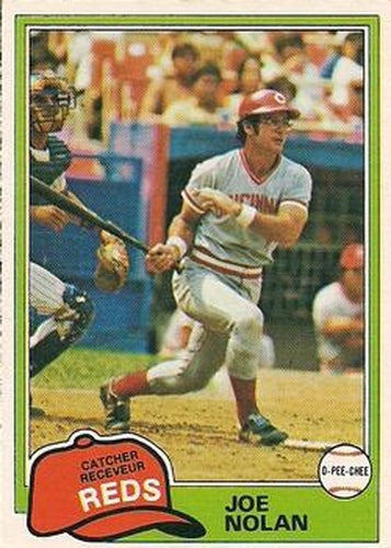#149 Joe Nolan - Cincinnati Reds - 1981 O-Pee-Chee - Gray Back Baseball