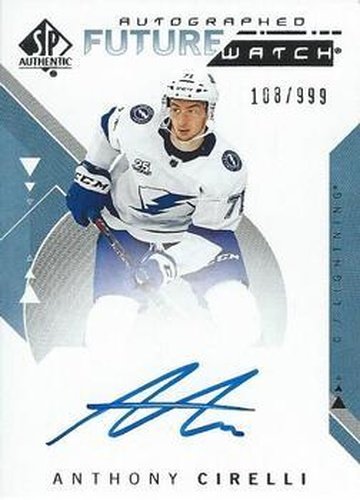#149 Anthony Cirelli - Tampa Bay Lightning - 2018-19 SP Authentic Hockey