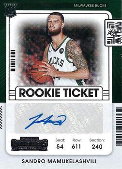 #149 Sandro Mamukelashvili - Milwaukee Bucks - 2021-22 Panini Contenders Basketball