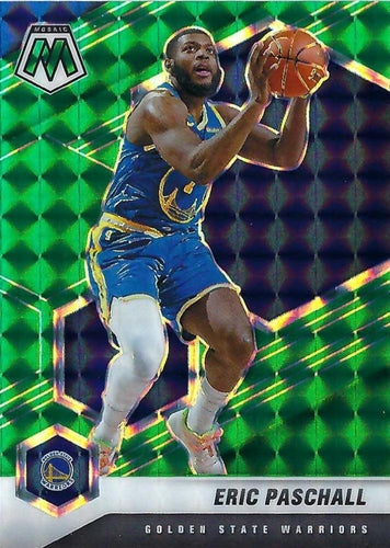 #149 Eric Paschall - Golden State Warriors - 2020-21 Panini Mosaic - Mosaic Green Basketball