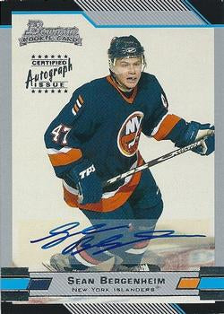 #149 Sean Bergenheim - New York Islanders - 2003-04 Bowman Draft Picks and Prospects Hockey