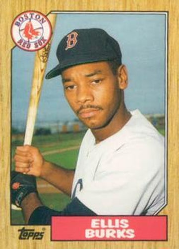 #14T Ellis Burks  - Boston Red Sox - 1987 Topps Traded Baseball