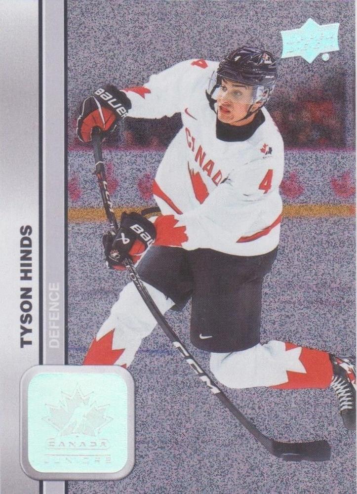 #14 Tyson Hinds - Canada - 2023 Upper Deck Team Canada Juniors - Patterned Foilboard Hockey