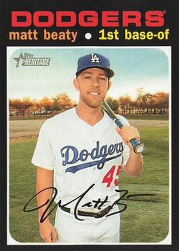 #14 Matt Beaty - Los Angeles Dodgers - 2020 Topps Heritage Baseball