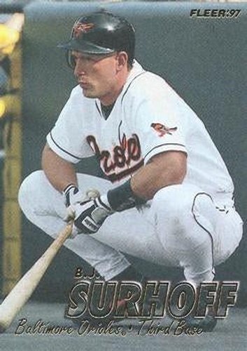 #14 B.J. Surhoff - Baltimore Orioles - 1997 Fleer Baseball