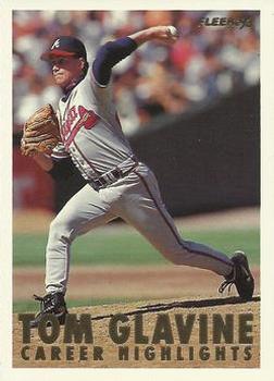 #14 Tom Glavine - Atlanta Braves - 1993 Fleer - Tom Glavine Career Highlights Baseball