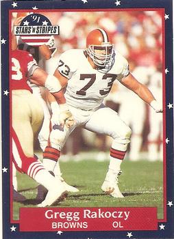 #14 Gregg Rakoczy - Cleveland Browns - 1991 Fleer Stars 'n Stripes Football