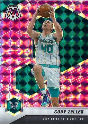 #14 Cody Zeller - Charlotte Hornets - 2020-21 Panini Mosaic - Mosaic Camo Pink Basketball