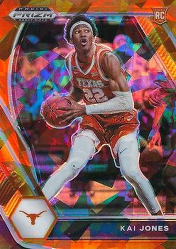 #14 Kai Jones - Texas Longhorns - 2021 Panini Prizm Draft Picks - Orange Ice Basketball
