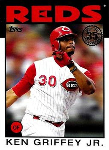 #86B-14 Ken Griffey Jr. - Cincinnati Reds - 2021 Topps Update - 1986 Topps Baseball 35th Anniversary Baseball