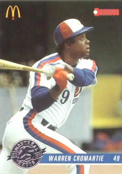 #14 Warren Cromartie - Montreal Expos - 1993 Donruss McDonald's Montreal Expos 25th Anniversary Baseball