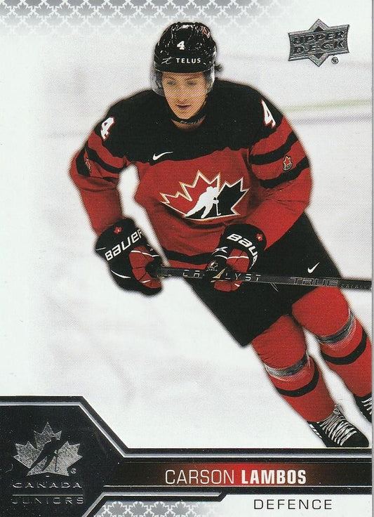 #14 Carson Lambos - Canada - 2022-23 Upper Deck Team Canada Juniors Hockey