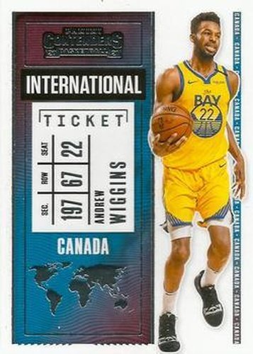 #14 Andrew Wiggins - Golden State Warriors - 2020-21 Panini Contenders - International Ticket Basketball