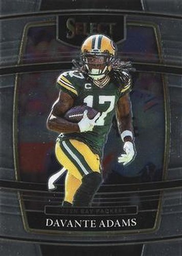 #14 Davante Adams - Green Bay Packers - 2021 Panini Select - Black and Gold Prizm Die Cut Football