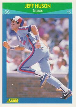 #14 Jeff Huson - Montreal Expos - 1990 Score Rising Stars Baseball