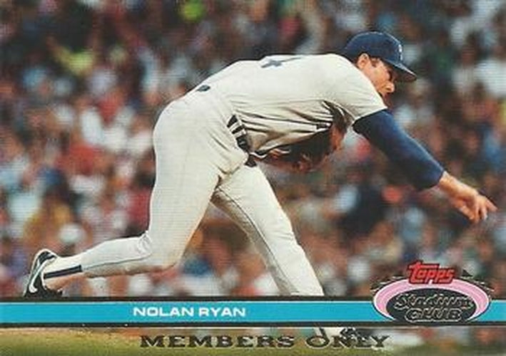 #NNO Nolan Ryan 7th No-Hitter - Texas Rangers - 1991 Stadium Club Members Only