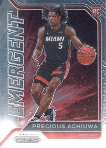 #14 Precious Achiuwa - Miami Heat - 2020-21 Panini Prizm - Emergent Basketball