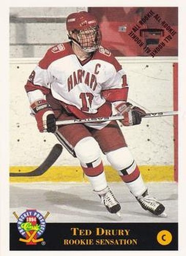 #14 Ted Drury - Harvard Crimson - 1994 Classic Pro Hockey Prospects Hockey