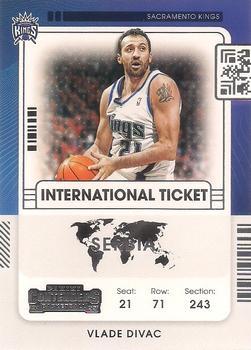 #14 Vlade Divac - Sacramento Kings - 2021-22 Panini Contenders - International Ticket Basketball