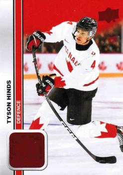 #14 Tyson Hinds - Canada - 2023 Upper Deck Team Canada Juniors - Red Foil Hockey