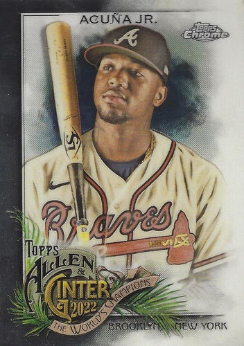 #14 Ronald Acuña Jr. - Atlanta Braves - 2022 Topps Allen & Ginter Chrome Baseball