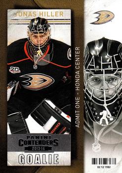 #14 Jonas Hiller - Anaheim Ducks - 2013-14 Panini Contenders Hockey