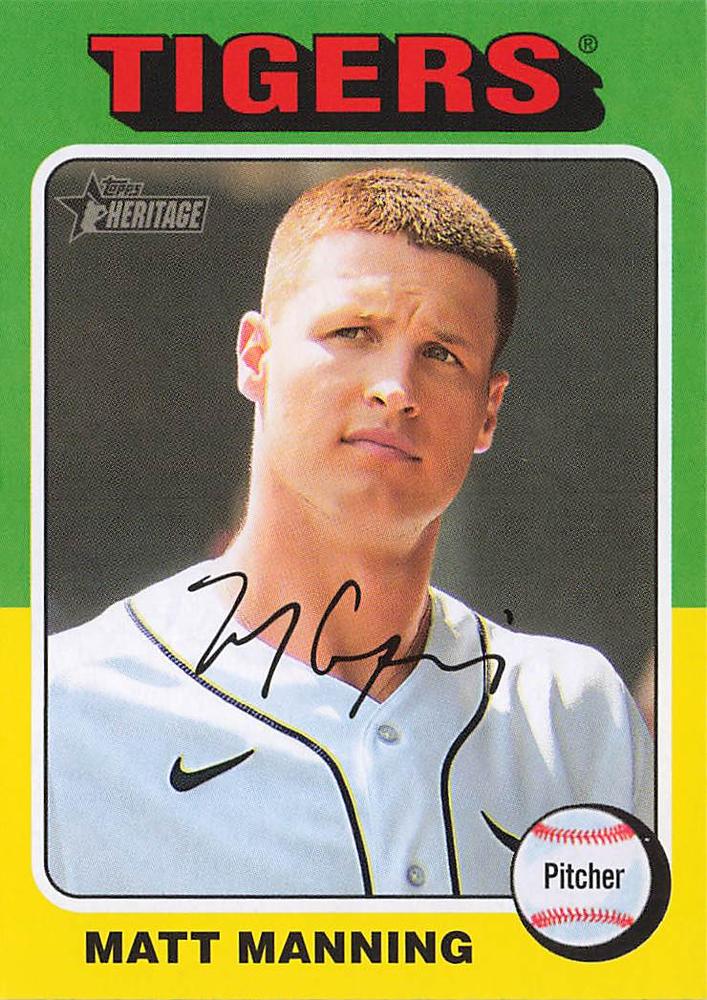 #14 Matt Manning - Detroit Tigers - 2024 Topps Heritage Baseball
