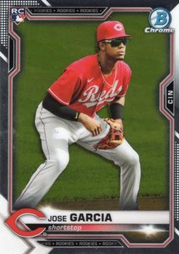 #14 Jose Garcia - Cincinnati Reds - 2021 Bowman Chrome Baseball