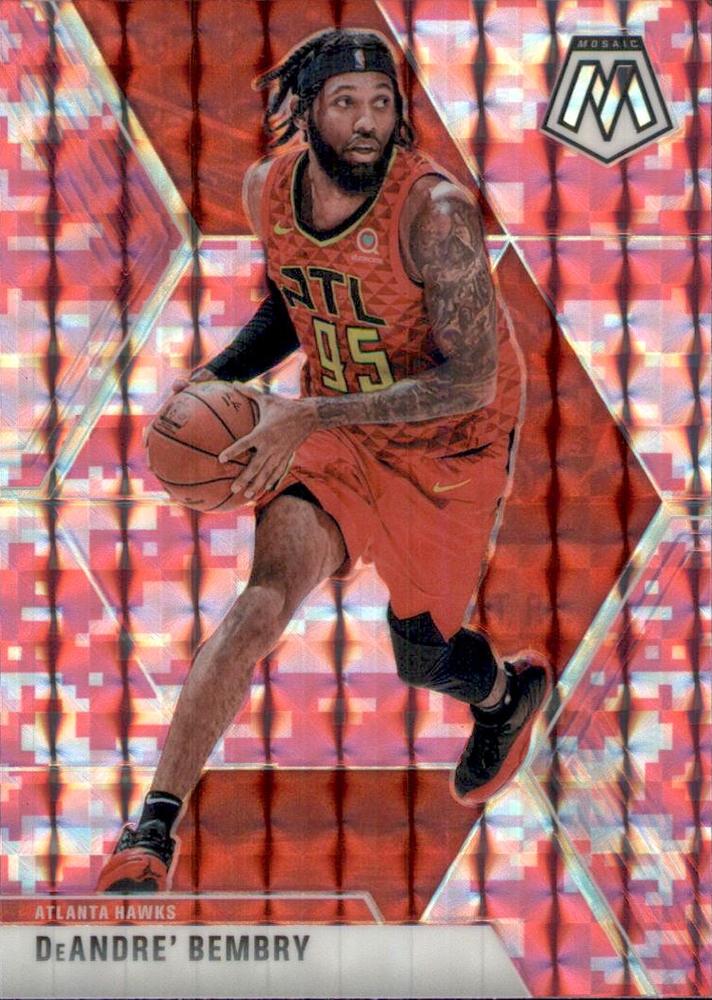 #14 DeAndre' Bembry - Atlanta Hawks - 2019-20 Panini Mosaic - Camo Pink Basketball
