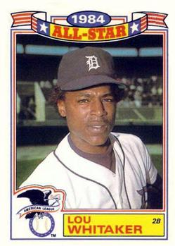 #14 Lou Whitaker - Detroit Tigers - 1985 Topps - 1984 All-Star Game Baseball